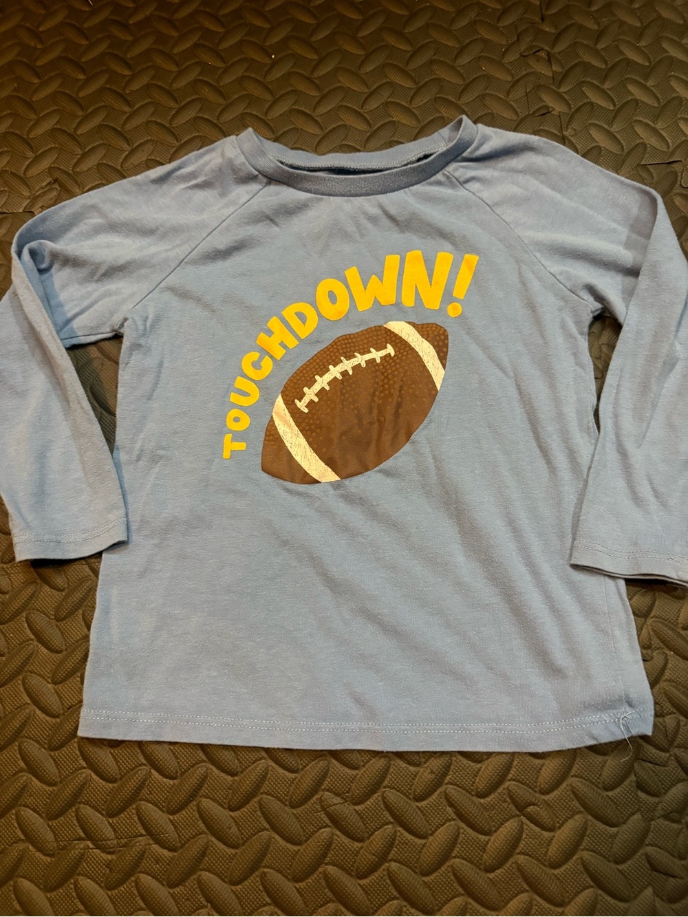 First Impressions Light Blue 'Touchdown!' Football Long Sleeve Tee